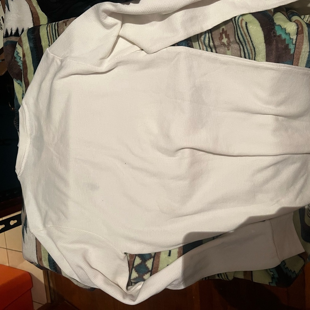 U.S. Polo Assn. White Long Sleeve Tee